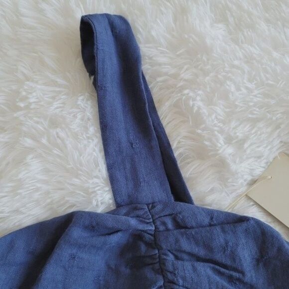 Tularosa Revolve Allie Cropped off shoulder crop top navy size small - Picture 6 of 14